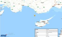 Akdeniz'de korkutan deprem