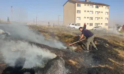Van’da anız yangını