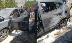 Van'da park halindeki otomobil küle döndü