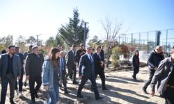 Vali Balcı, yeni millet bahçesinde incelemelerde bulundu