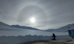 Van semalarında güneş halkası görüntüsü