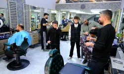 Van’da berberlerde bayram yoğunluğu