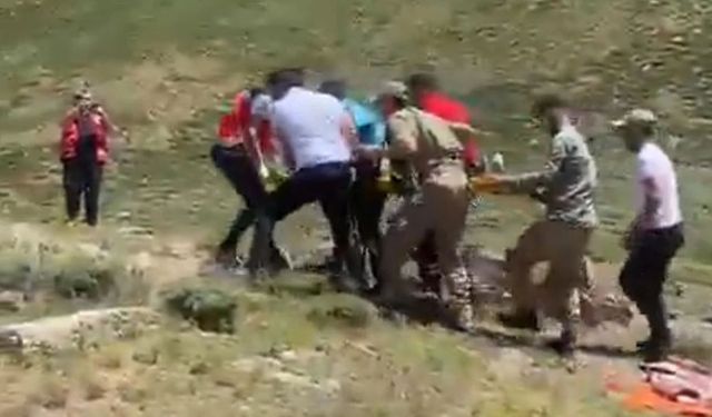 Van'da yaralanan vatandaş helikopterle hastaneye kaldırıldı