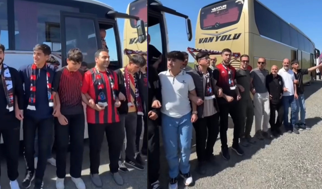 Vanspor taraftarları Kayseri’ye ulaştı