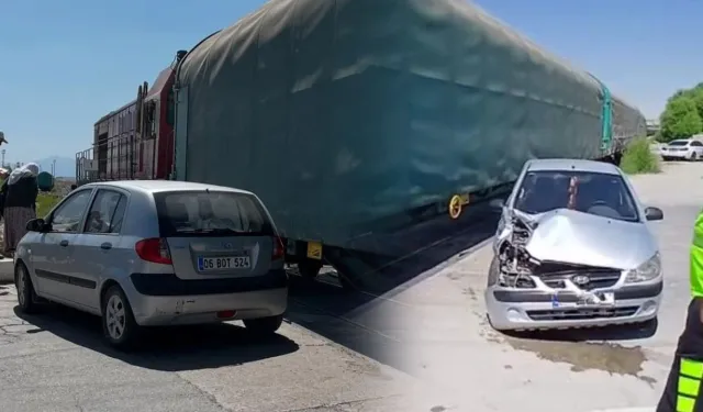Van'da tren otomobile çarptı: 1 yaralı