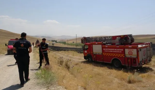 Van'da yüzlerce dönüm arazi kül oldu