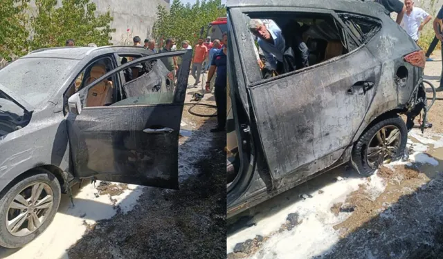 Van'da park halindeki otomobil küle döndü