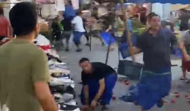 Pazarcıların döner bıçaklı kavgası