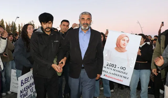 Öğrencilerin Rojin için başlattıkları eyleme acılı baba Kabaiş de destek verdi