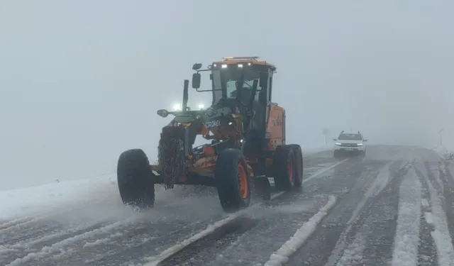 Van'da çığ bölgesinde çalışan greyder şarampole yuvarlandı