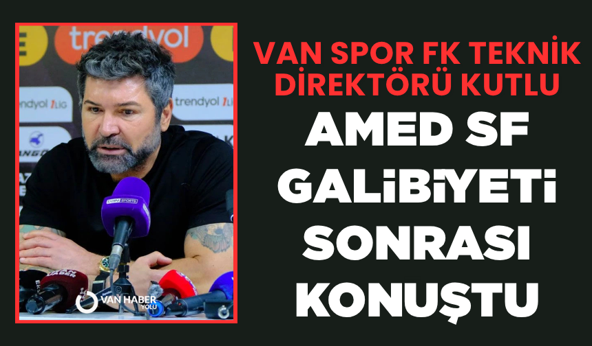 İmaj Altyapı Vanspor FK Teknik Direktörü Amed SF galibiyeti sonrası konuştu