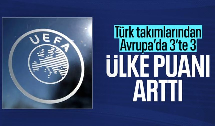 Avrupa’da 3’te 3 yapan Türk takımları ülke puanında farkı açtı