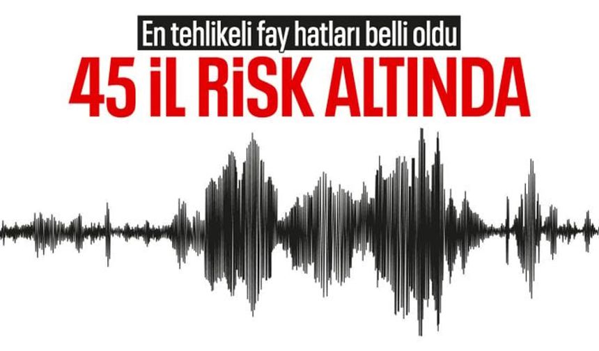 Türkiye'nin en tehlikeli fay hatları açıklandı: 45 il risk altında