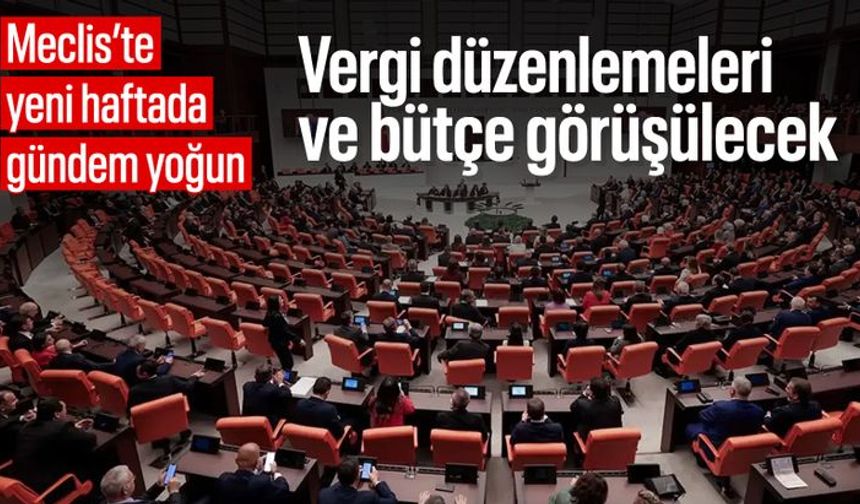 Meclis’te yoğun hafta: Vergi ve bütçe mesaisi başlıyor