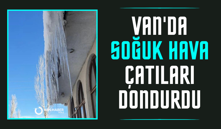 Van'da soğuk hava çatıları dondurdu