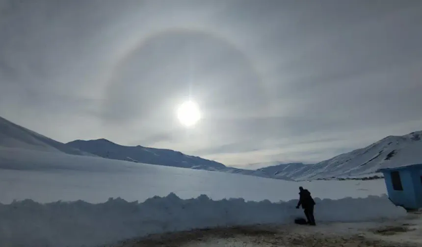 Van semalarında güneş halkası görüntüsü