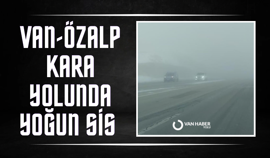 Van-Özalp kara yolunda sis görüş mesafesini 30 metreye düşürdü