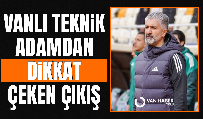 Vanlı teknik adamdan dikkat çeken çıkış: 7 maçta 19 puan
